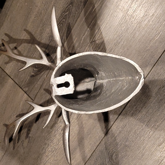 Silver Deer Head Wall Decor 12 X 20 - Picture 4 of 4